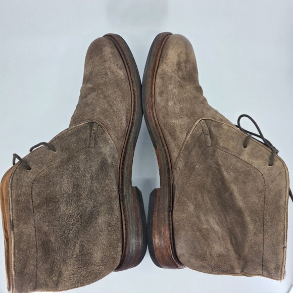 Frye Murray Chukka 83691 Mens Sz 13M Brown Leather Mid Lace Up Distressed Suede main image 11